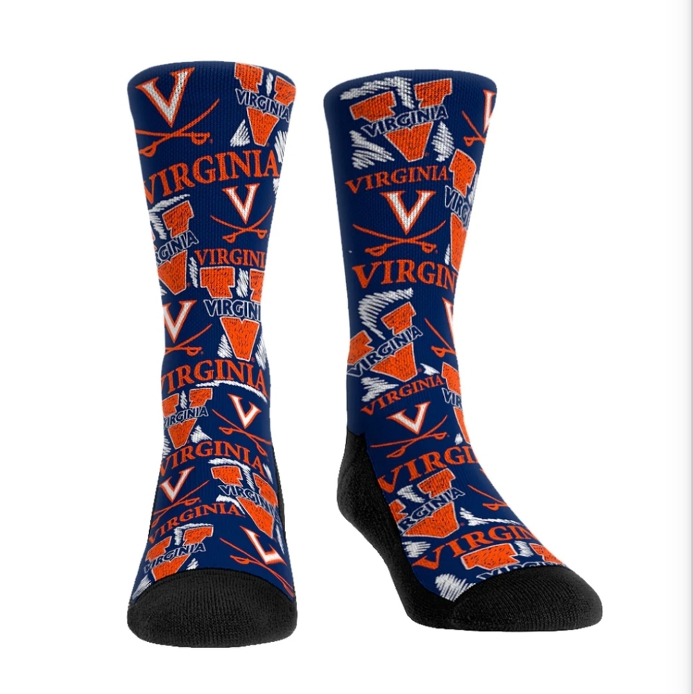 Virginia sketch crew socks youth